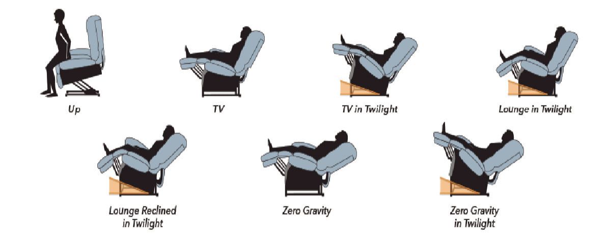 Golden Lift Chair Zero Gravity, Twilight